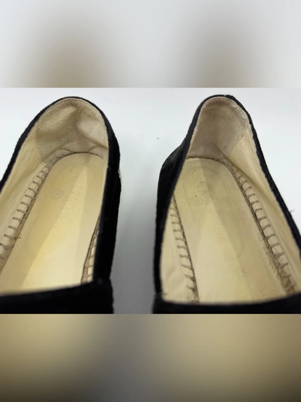 Chanel Velvet Grosgrain CC Espadrilles